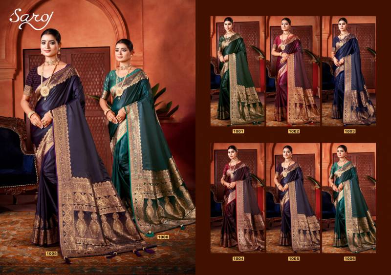 Saroj Sophia Satin Swarovski Vol 2 Satin Silk Saree