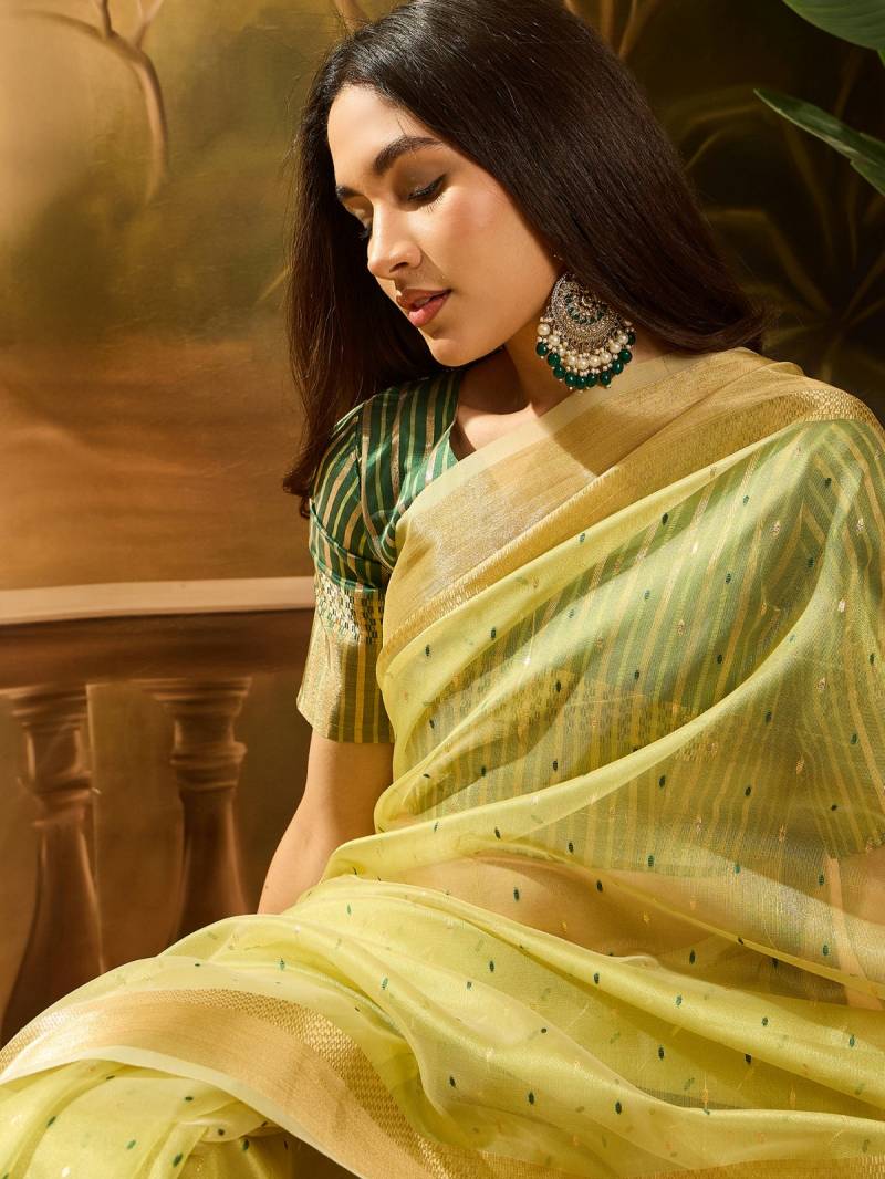 Cp 8253 Khadi Organza Fancy Saree Collection