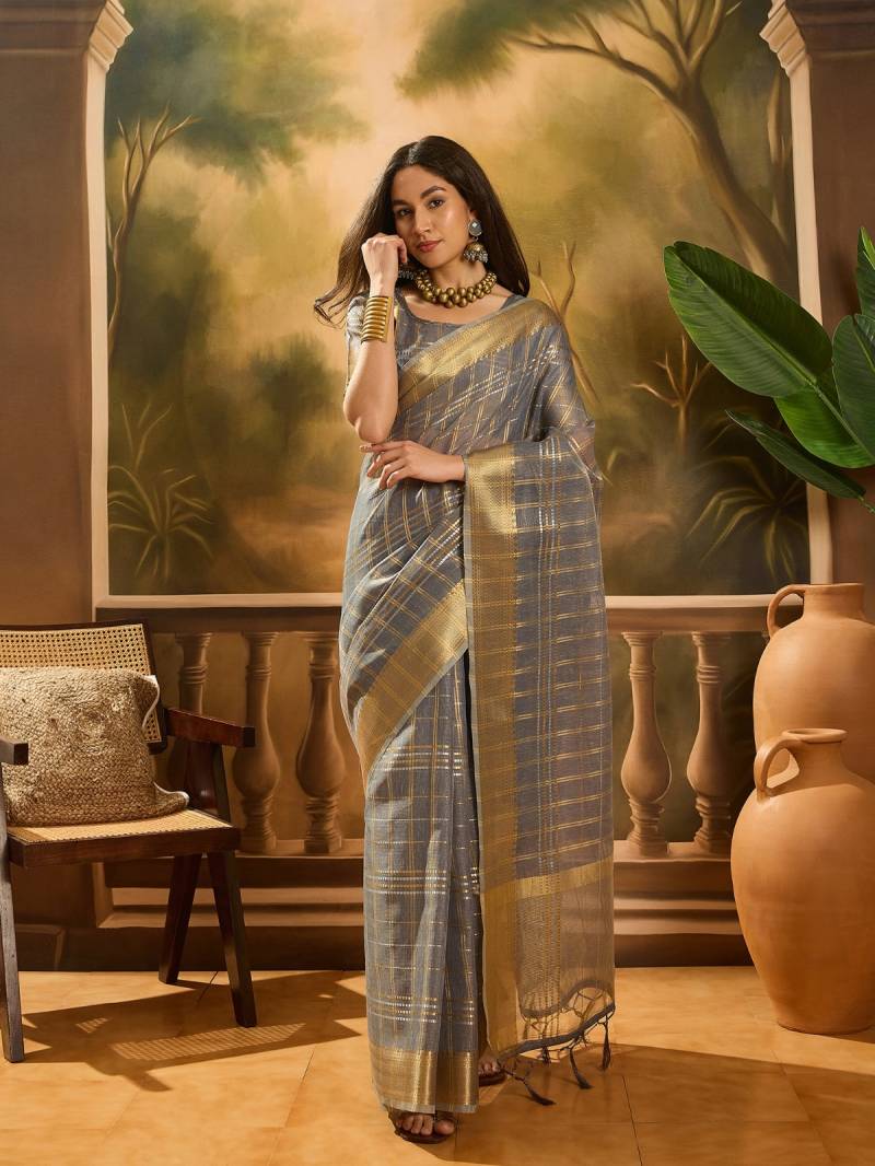Cp 8554 Khadi Organza Jacquard Worked Saree Collection