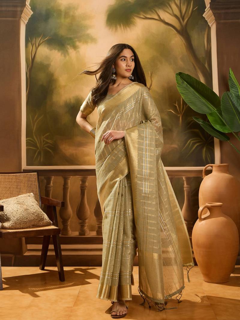 Cp 8554 Khadi Organza Jacquard Worked Saree Collection