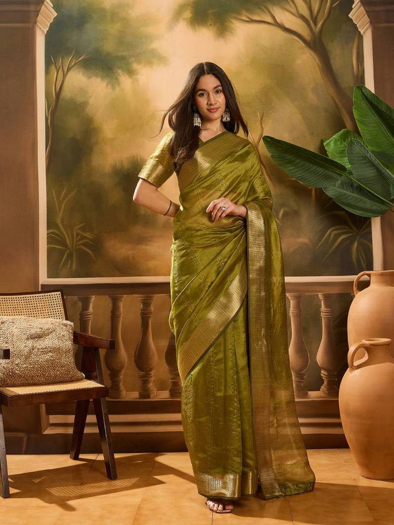 Cp 8556 Organza Jacquard Worked Saree Collection