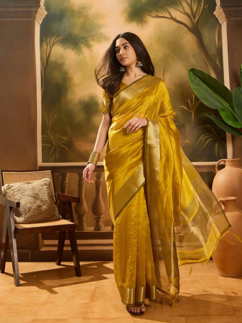 Cp 8556 Organza Jacquard Worked Saree Collection