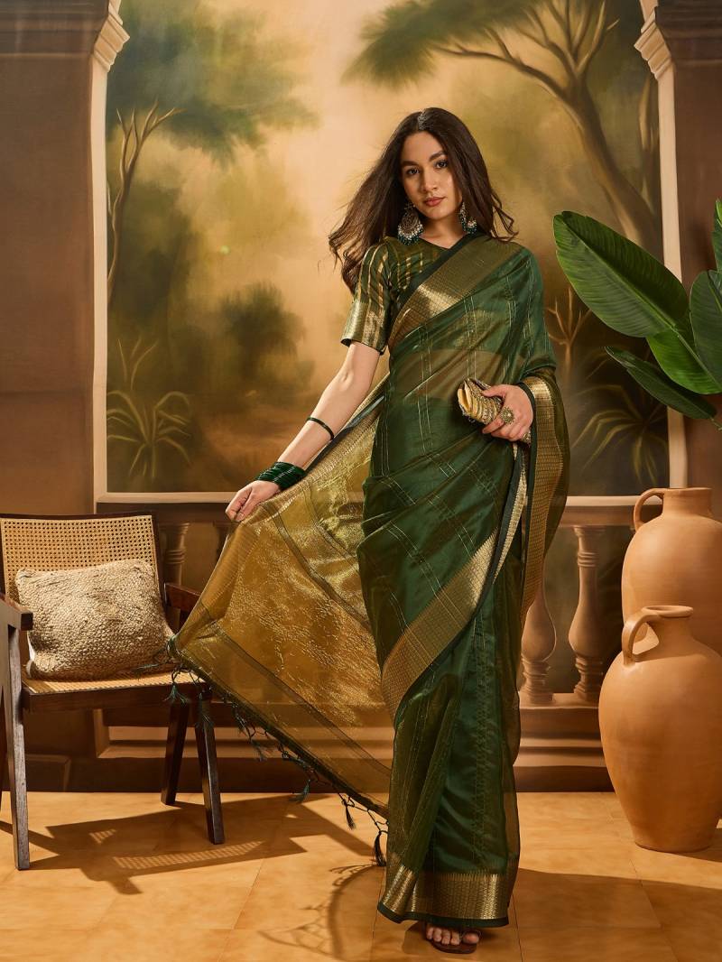 Cp 8556 Organza Jacquard Worked Saree Collection