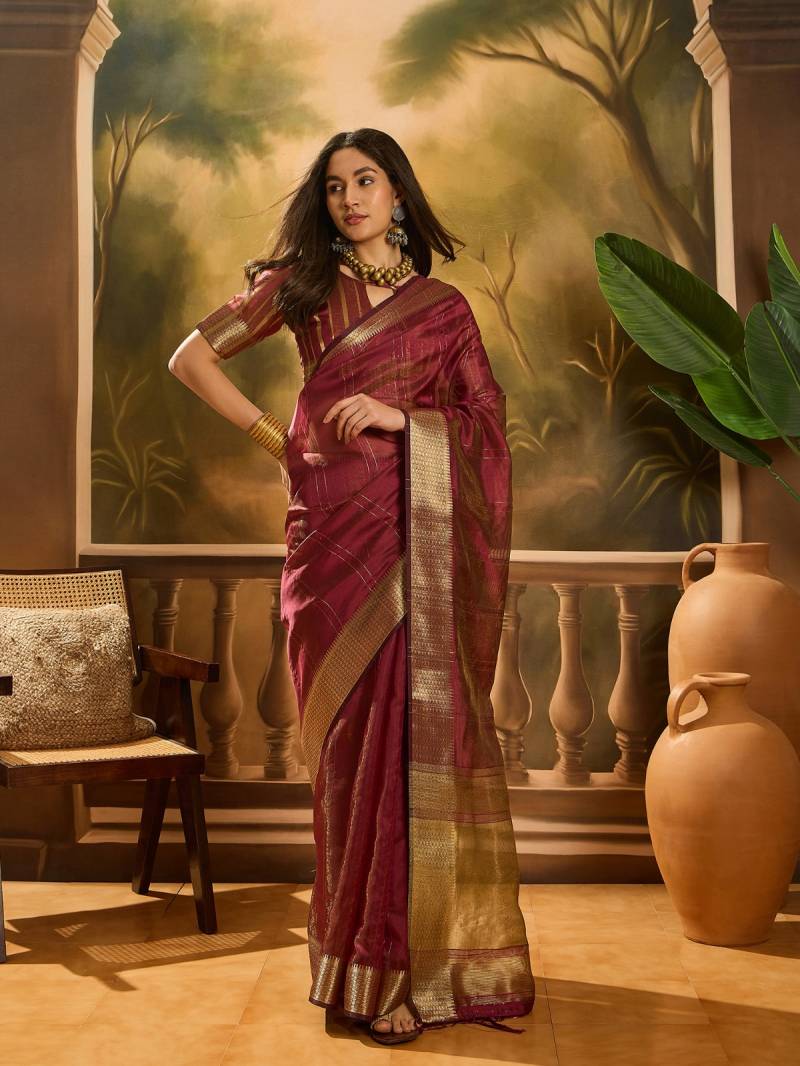 Cp 8556 Organza Jacquard Worked Saree Collection