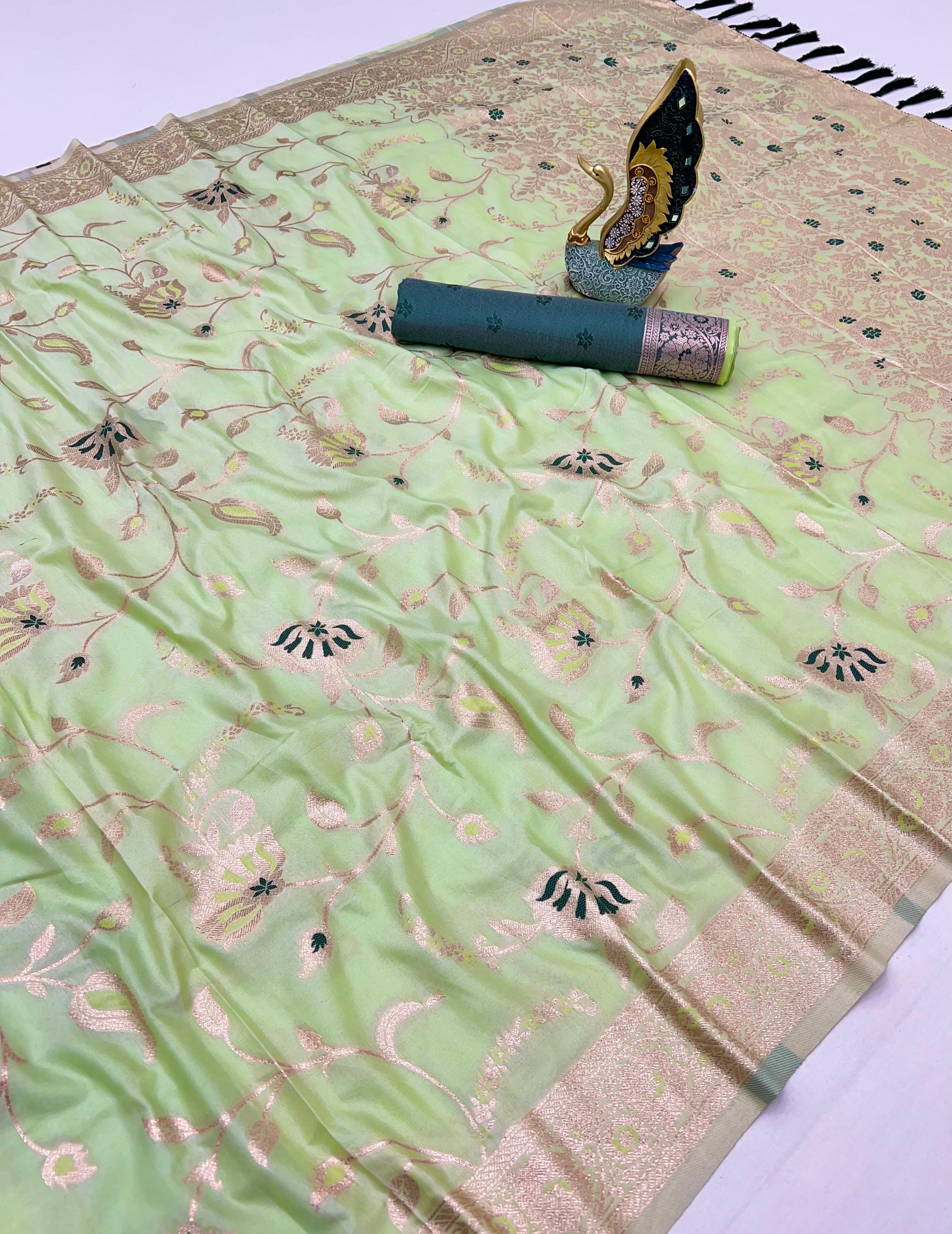Lekha MN Laxmi Vol 5 Soft Cotton Silk Banarasi Zari And Meenakari Saree