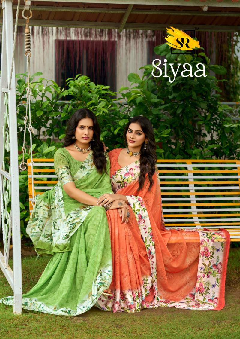 Sr Siyaa Silk Digital Print Satin Regular Wear Saree Collection