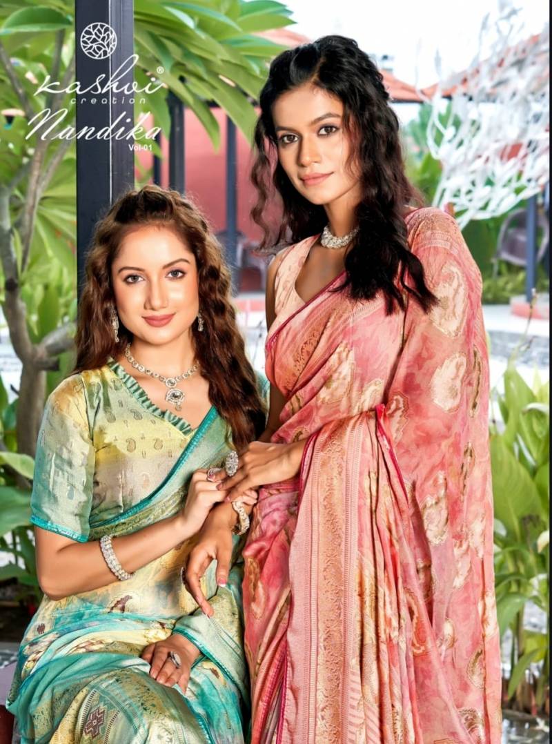 Kashvi Nandika Vol 1 Brasso Festival Wear Saree Collection