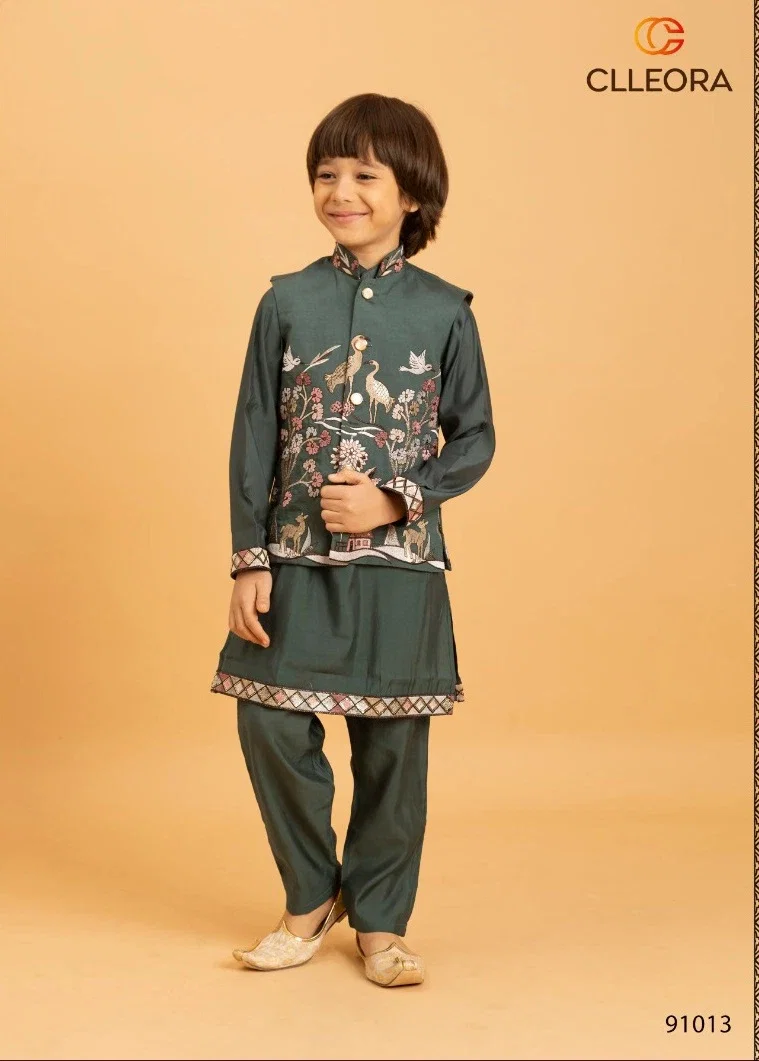 Clleora Mini Ethnic Viscose Kids Wear Festival Special Collection