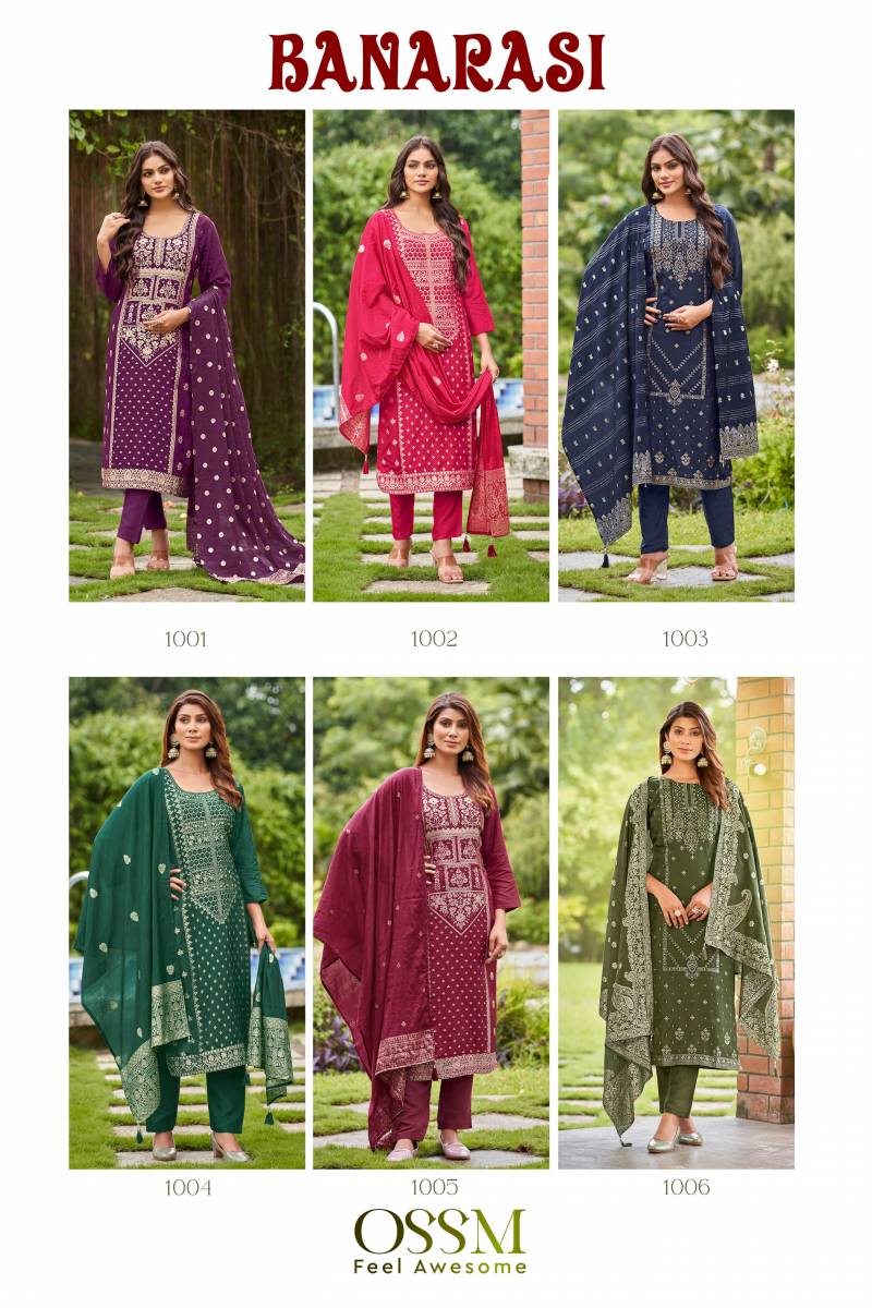 Ossm Banarasi Fancy Kurti Bottom With Dupatta Collection