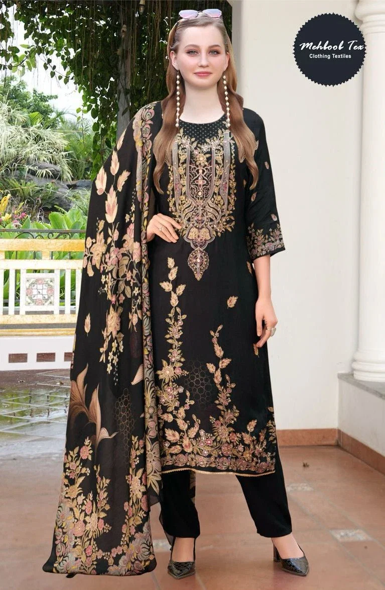 Mehboob Tex 1672 Viscose Malsin Digital Print Salwar Suit Collection