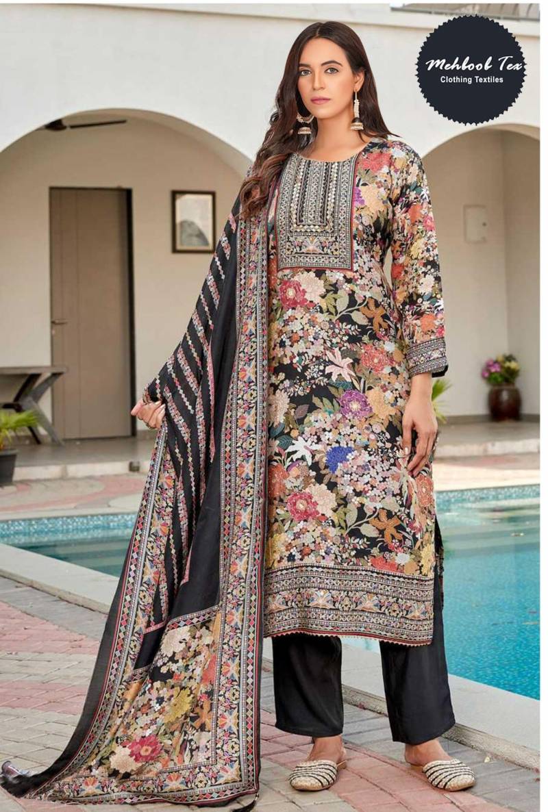 Mehboob Tex 1711 Viscose Malsin Salwar Suit Collection