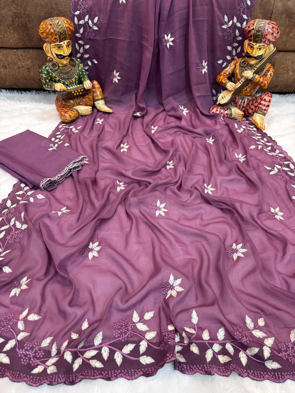 Lekha Jag 03 Star Gorgeous Embroidery Saree
