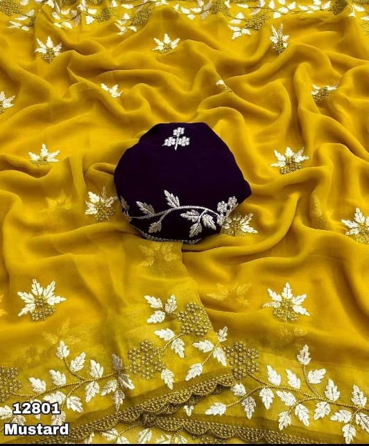 Lekha Jag 03 Star Gorgeous Embroidery Saree