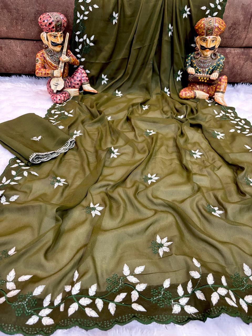 Lekha Jag 03 Star Gorgeous Embroidery Saree