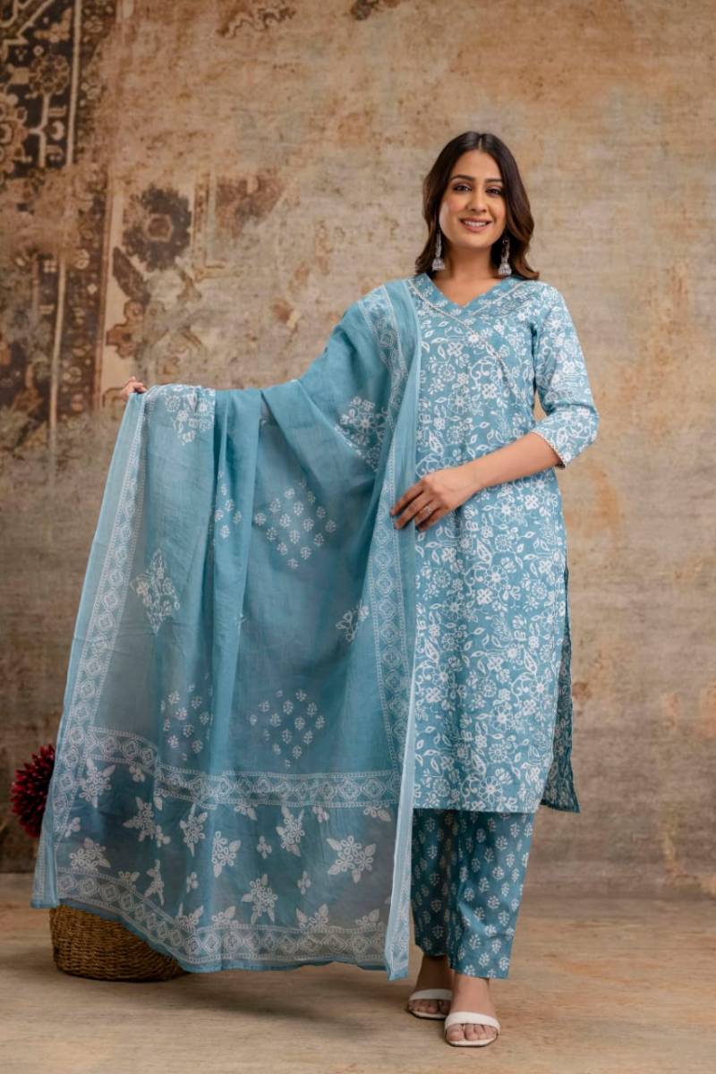 Naisha K 282 Vol 7 Cotton Printed Kurti Bottom With Dupatta