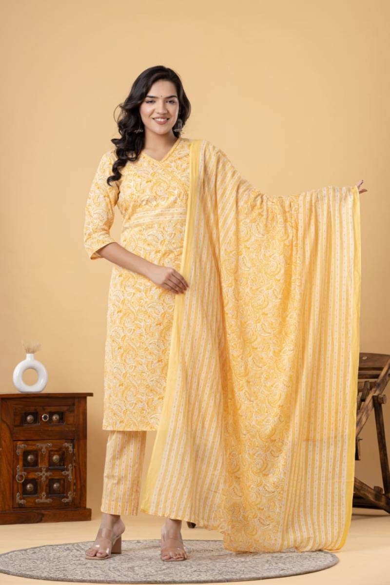 Naisha K 282 Vol 7 Cotton Printed Kurti Bottom With Dupatta