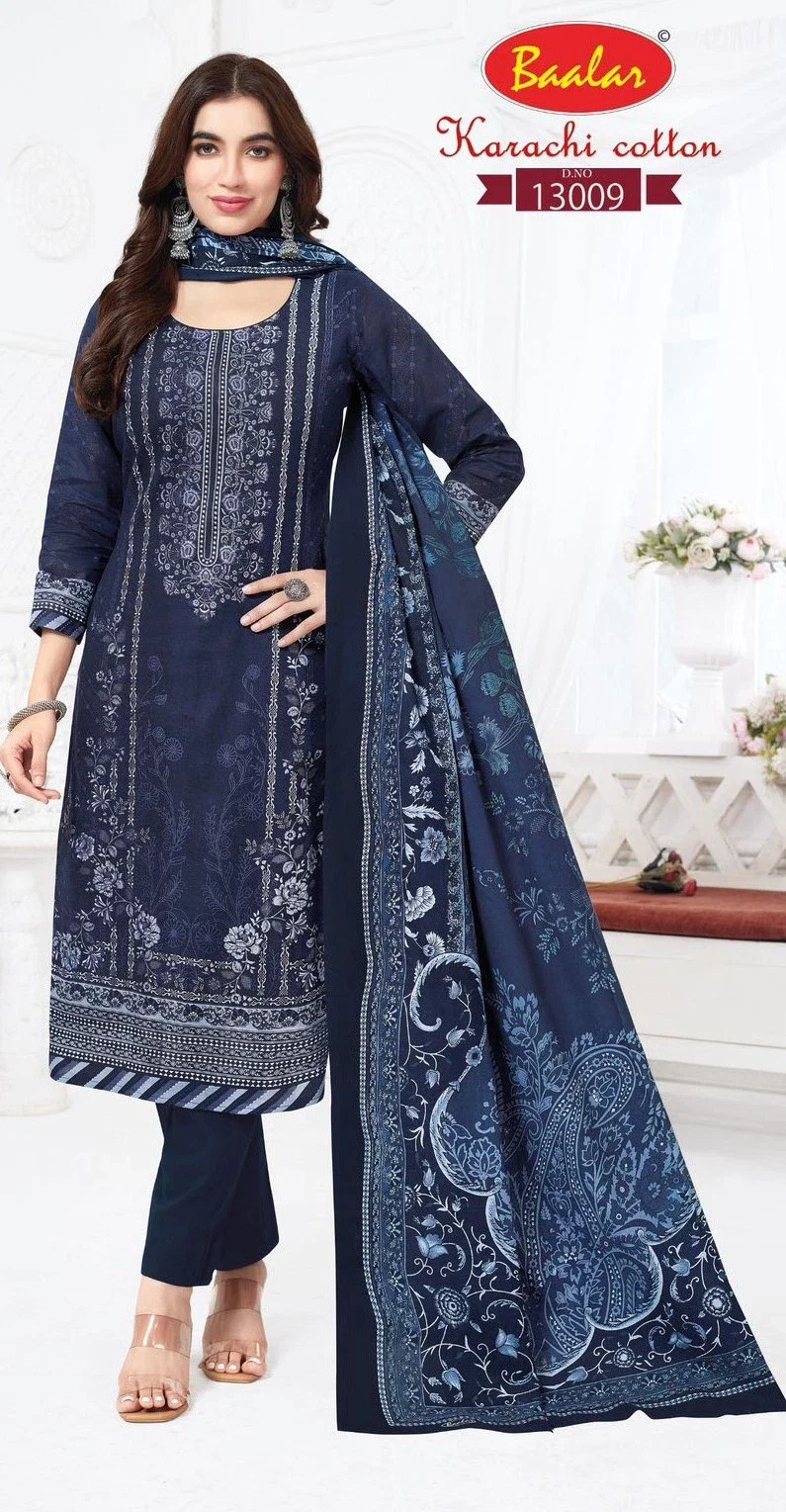 Baalar Karachi Vol 13 Karachi Cotton Dress Material Collection
