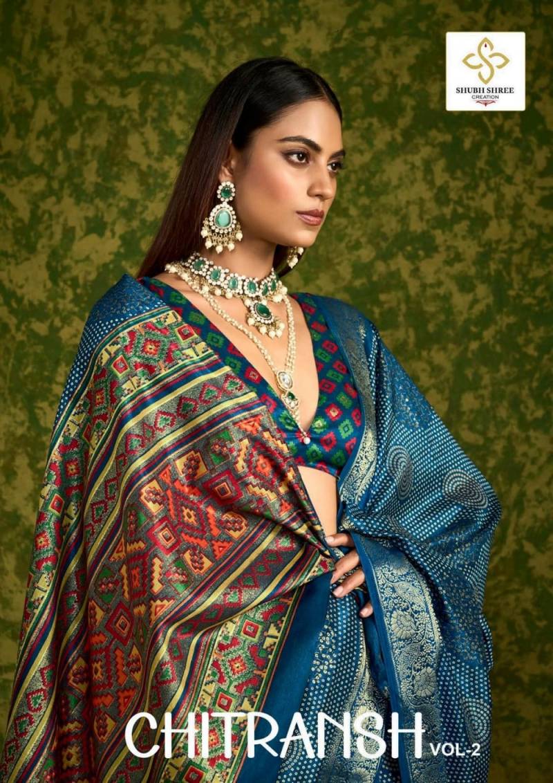 Shubh Shree Chitransh Vol 2 Russian Silk Foil Printed Saree Collection