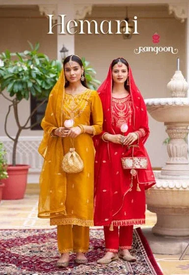 Rangoon Hemani Silk Satin Fancy Festival Wear Collection