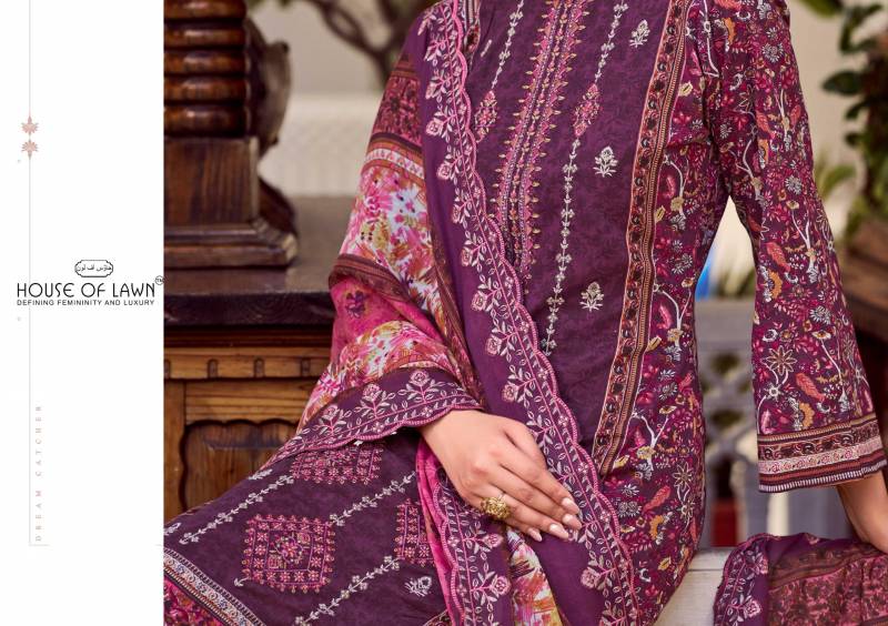 House Of Lawn Bin Saeed Vol 4 Cotton Digital Print Dress Material