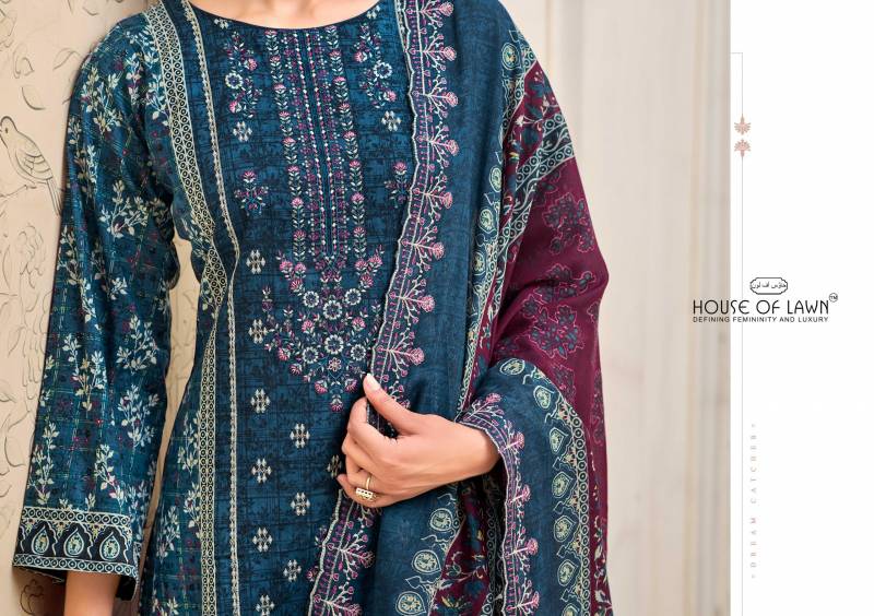House Of Lawn Bin Saeed Vol 4 Cotton Digital Print Dress Material