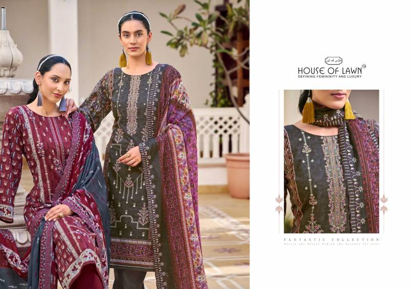 House Of Lawn Bin Saeed Vol 4 Cotton Digital Print Dress Material