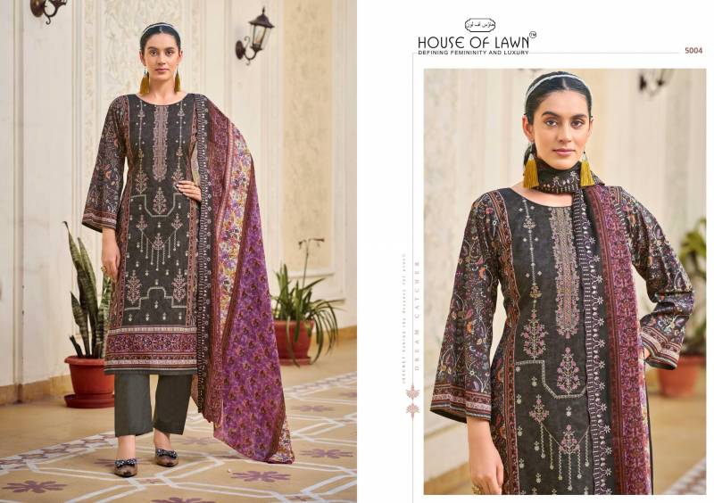 House Of Lawn Bin Saeed Vol 4 Cotton Digital Print Dress Material