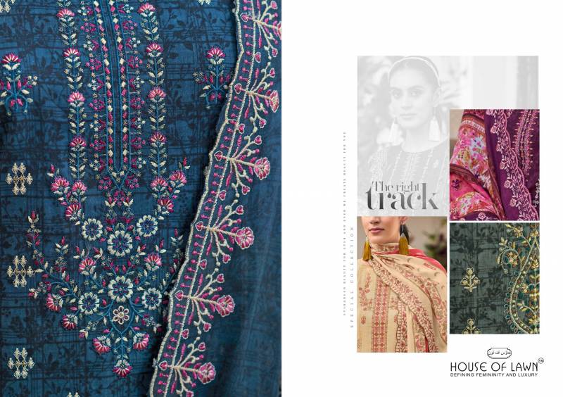 House Of Lawn Bin Saeed Vol 4 Cotton Digital Print Dress Material