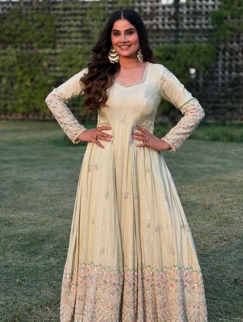 Ruhi S 528 Georgette Embroidery Worked Gown Collection