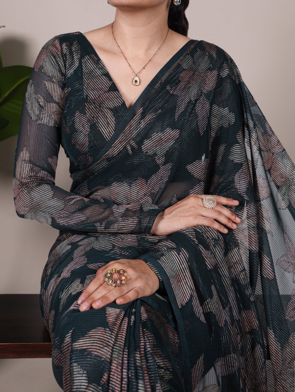 Lekha YNF 7052 Designer Brasso Saree Collection