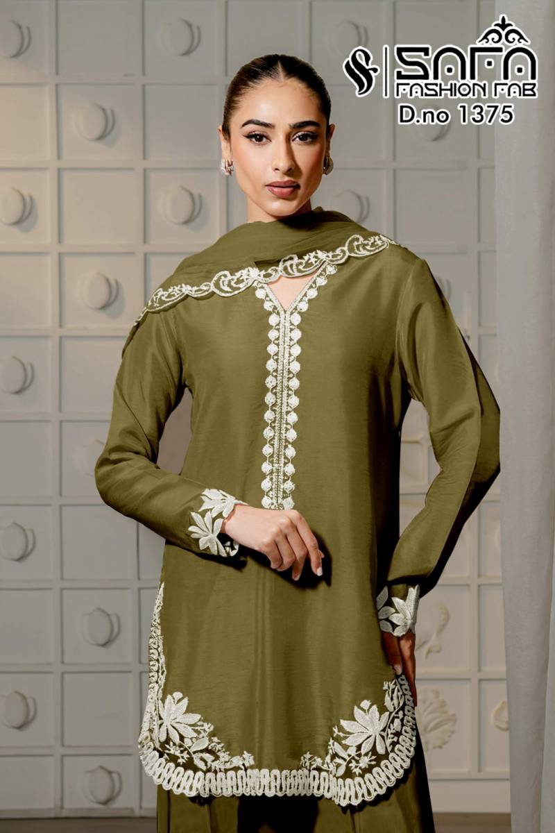 Safa Fashion Fab 1375 Tunic Wear With Farsi Salwar Collection
