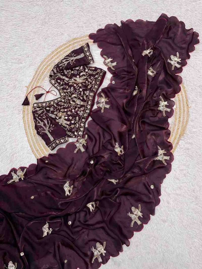 Kc 588 Fandy Satin Bollywood Designer Saree Collection