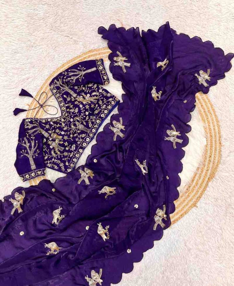 Kc 588 Fandy Satin Bollywood Designer Saree Collection