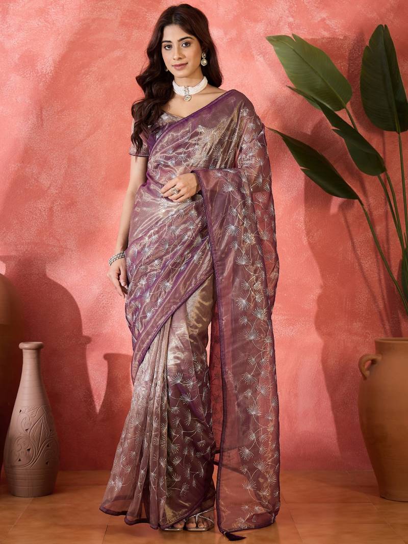Cp 8257 Sequance Worked Twill Net Saree Collection