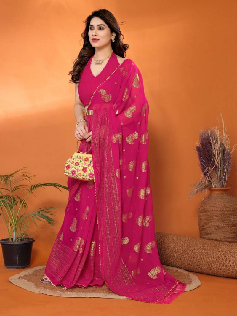 Csn Georgette Silk 1 Fancy Georgette Silk Printed Saree Collection