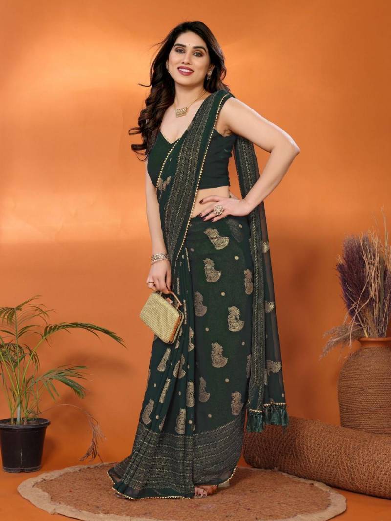 Csn Georgette Silk 1 Fancy Georgette Silk Printed Saree Collection