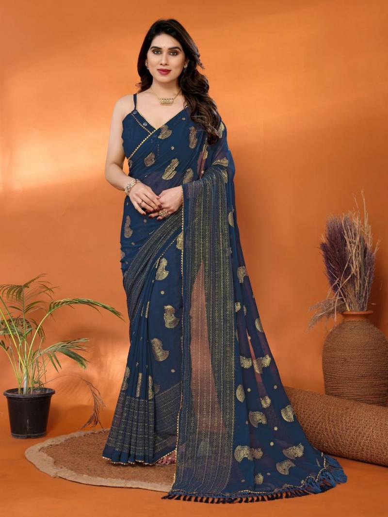 Csn Georgette Silk 1 Fancy Georgette Silk Printed Saree Collection
