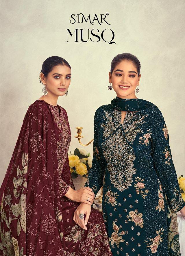 Glossy Simar Musq Designer Crepe Digital Printed Salwar Suit