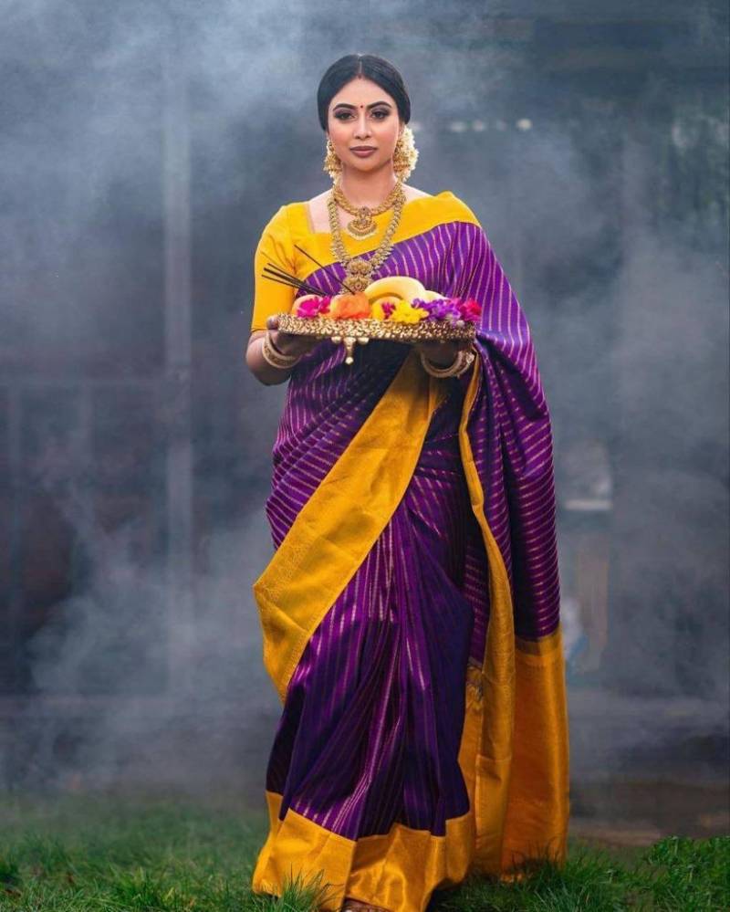 Soft Silk 5006 Soft Lichi Silk Jacquard Work Saree Collection