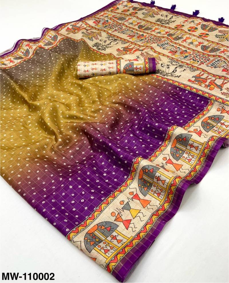 Rajyog Maheshwari Silk Vol 3 Cotton With Zari Chex Printed Saree