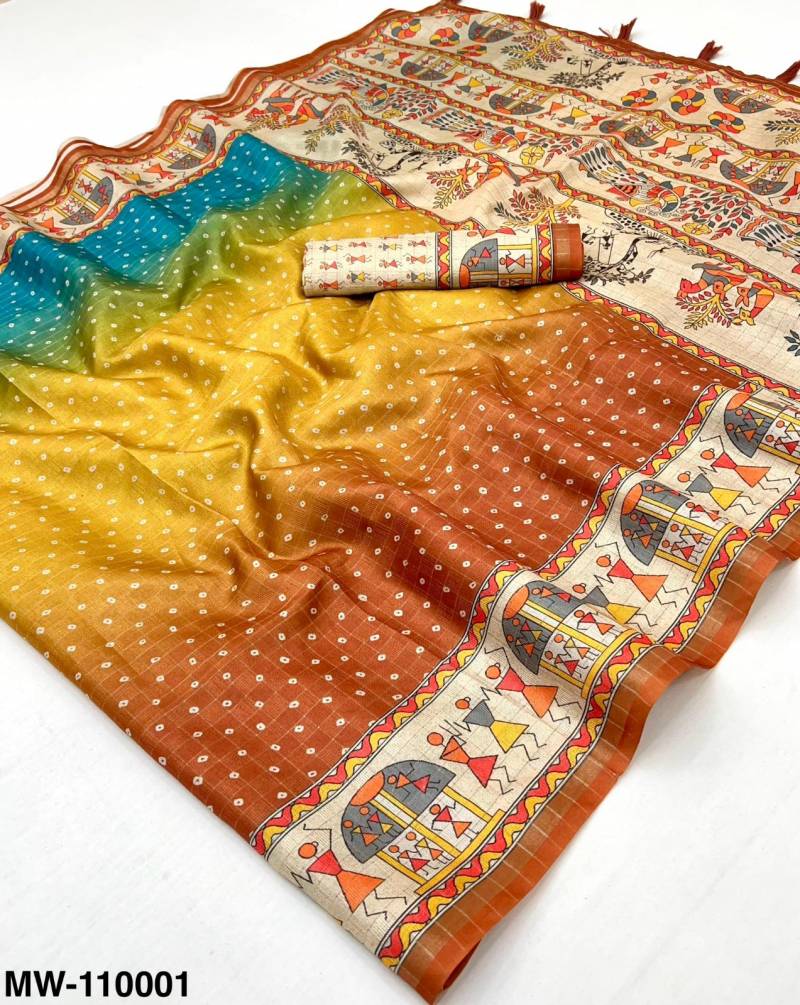 Rajyog Maheshwari Silk Vol 3 Cotton With Zari Chex Printed Saree