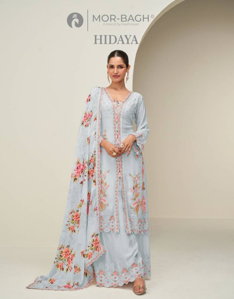 Aashirwad Mor Bagh Hidaya Chinon Silk Salwar Kameez Suits