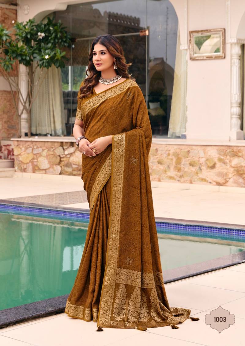 Stavan Purnima Georgette Fancy Saree Collection