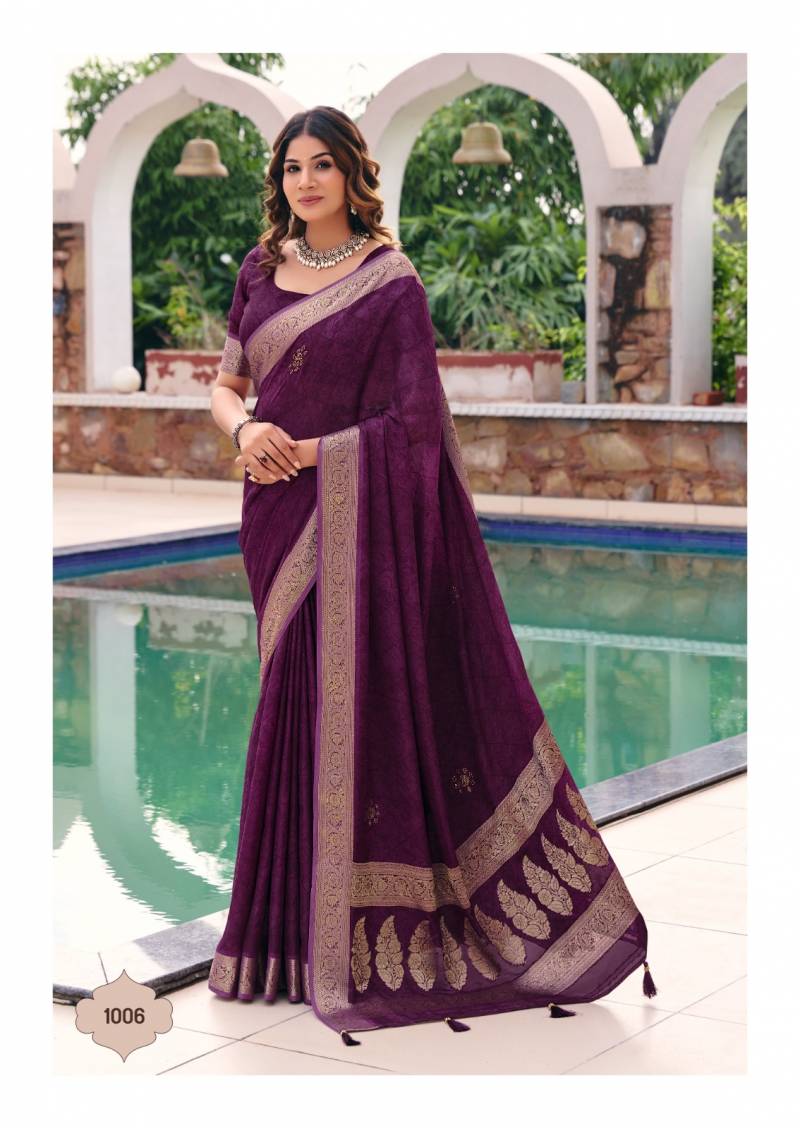 Stavan Purnima Georgette Fancy Saree Collection