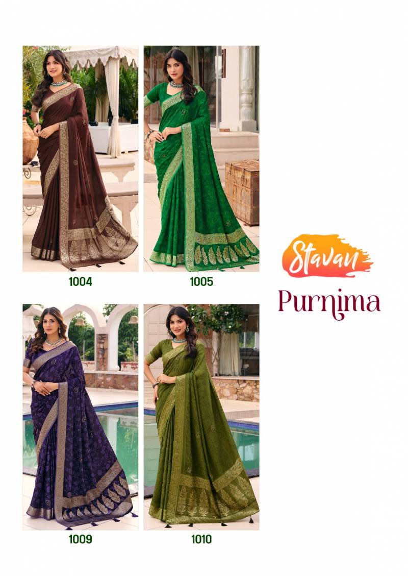 Stavan Purnima Georgette Fancy Saree Collection