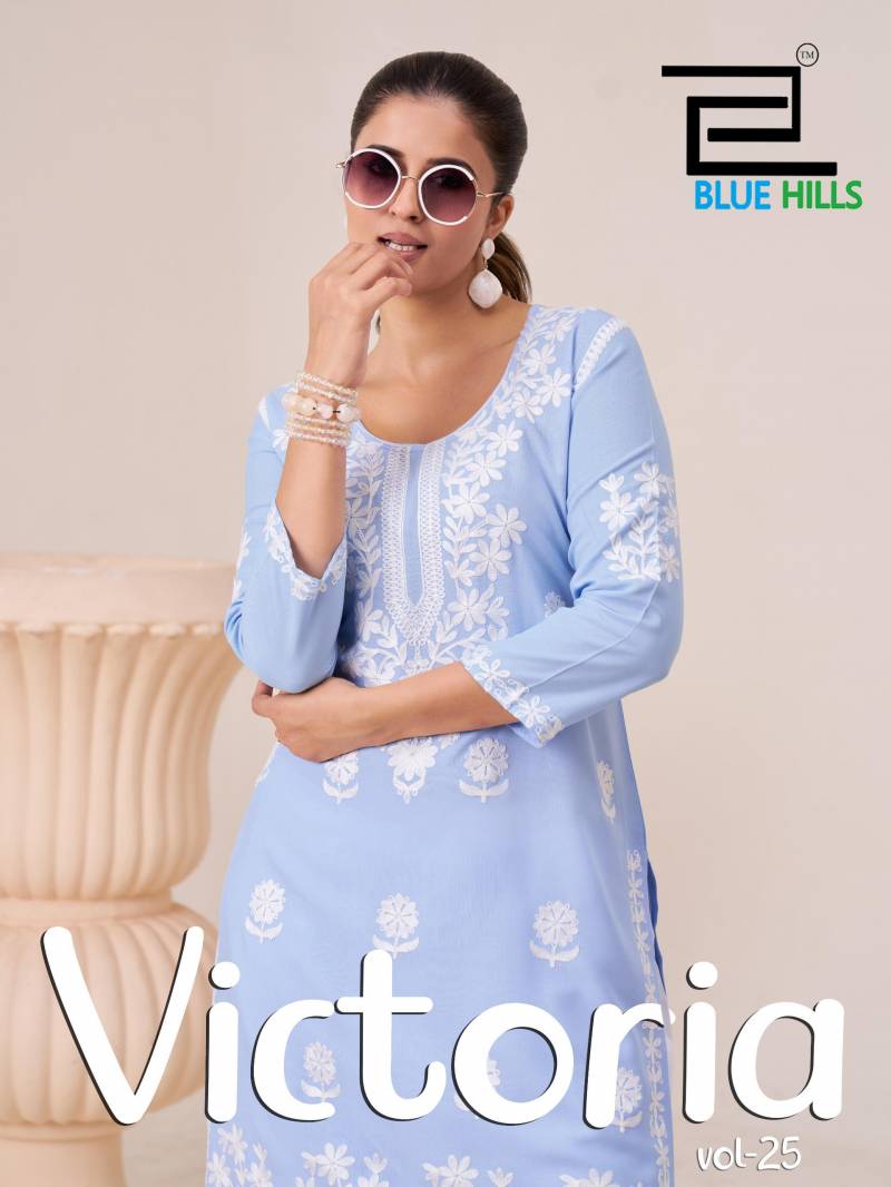 Blue Hills Victoria Vol 25 Rayon WithThread Work Readymade Collection
