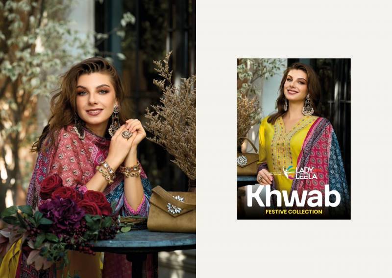 Lady Leela Khwab Designer Embroidery Silk Kurti Bottom And Dupatta