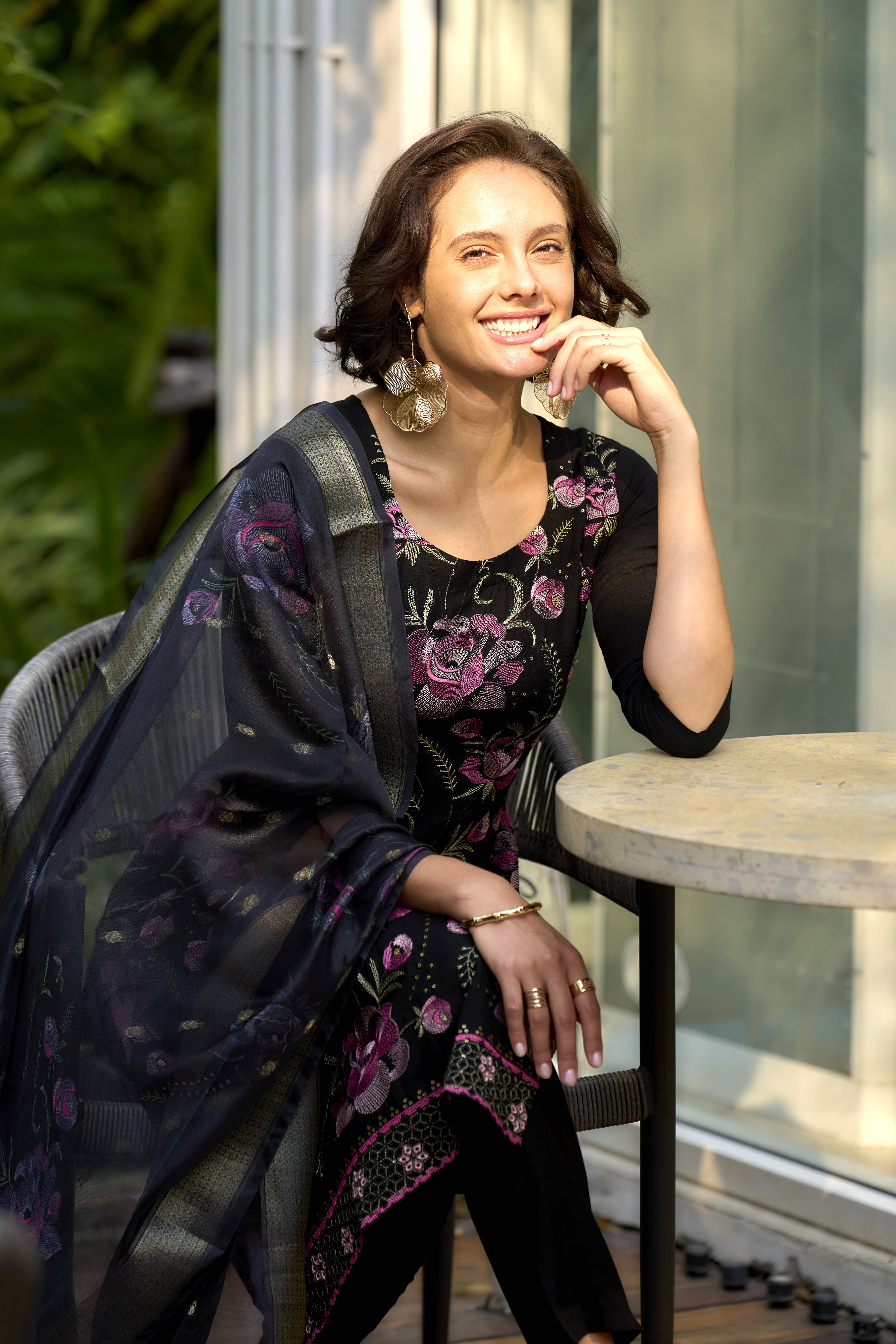 Shiv RY 2017 Rayon Embroidery Kurti Bottom With Dupatta