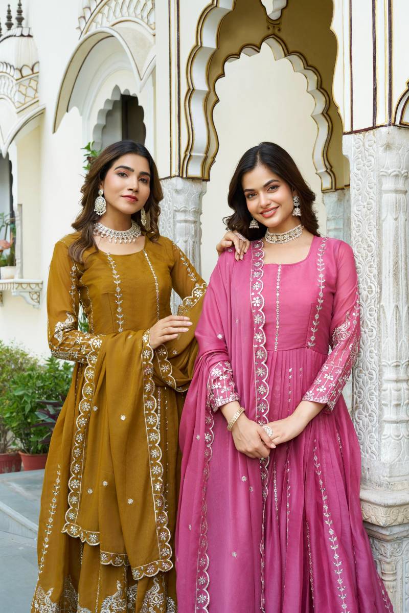 Src 139 Star Georgette Festival Special Long Gown Collection