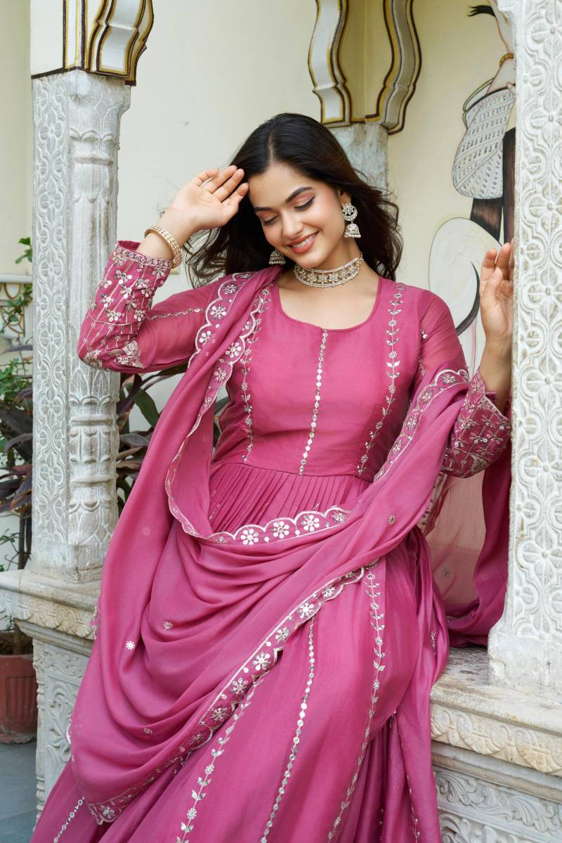 Src 139 Star Georgette Festival Special Long Gown Collection